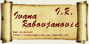 Ivana Rabovjanović vizit kartica